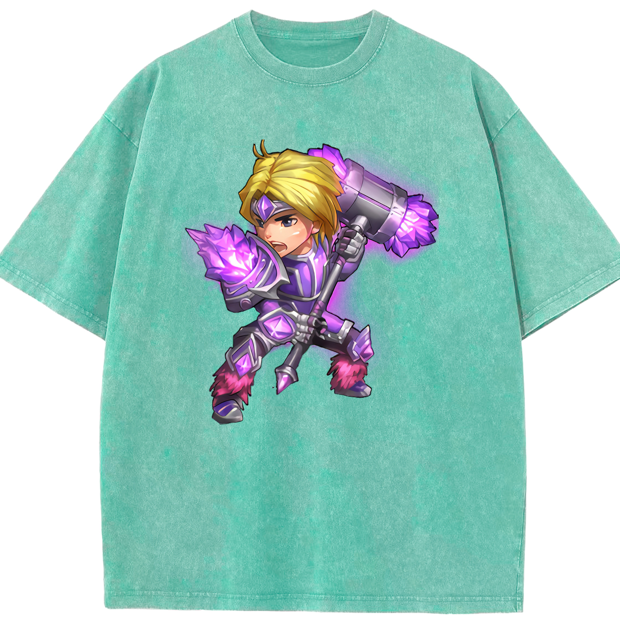 リーグ・オブ・レジェンド League of Legends LOL 綿100% ヴィンテージ風 半袖Tシャツ（フロントプリント）